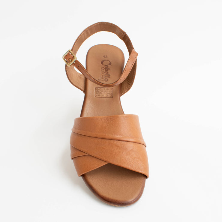 Cabello Yenice Tan Sandals top. Size 43 womens shoes