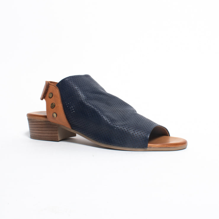 Cabello Yearn Navy Sandal front. Size 43 womens shoes
