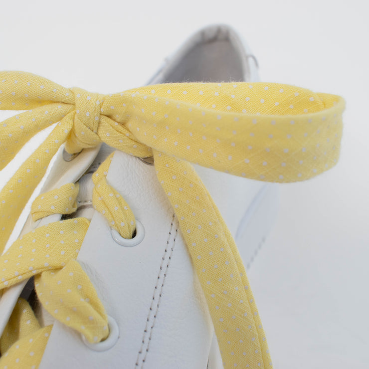 Minx Laces Spotty Dotty Lemon close up