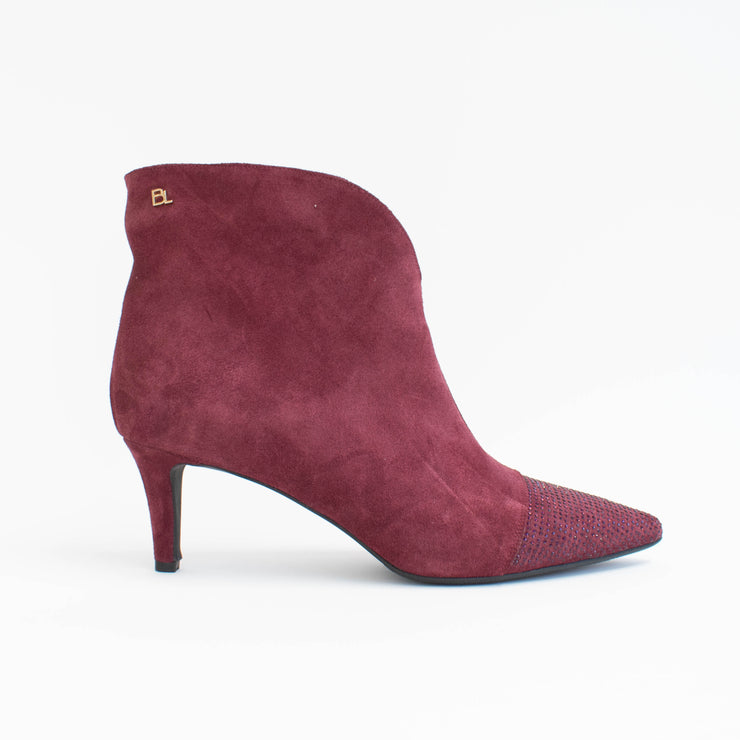 Babouche Lifestyle Zelia 2 Bordo Suede Ankle Boots side. Size 42 womens shoes