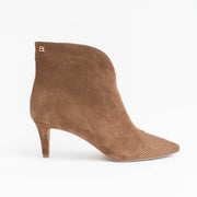 Babouche Lifestyle Zelia Cognac Gold Ankle Boots side. Size 42 womens shoes