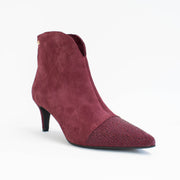 Babouche Lifestyle Zelia 2 Bordo Suede Ankle Boots front. Size 43 womens shoes