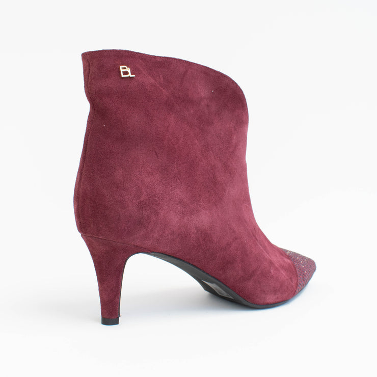 Babouche Lifestyle Zelia 2 Bordo Suede Ankle Boots back. Size 44 womens shoes