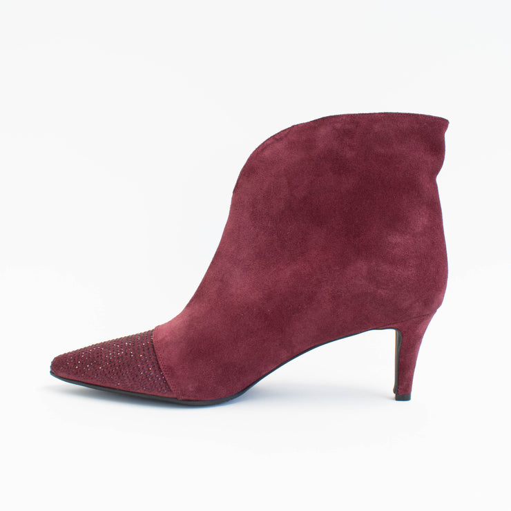 Babouche Lifestyle Zelia 2 Bordo Suede Ankle Boots inside. Size 45 womens shoes