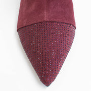 Babouche Lifestyle Zelia 2 Bordo Suede Ankle Boots toe. Size 42 womens shoes