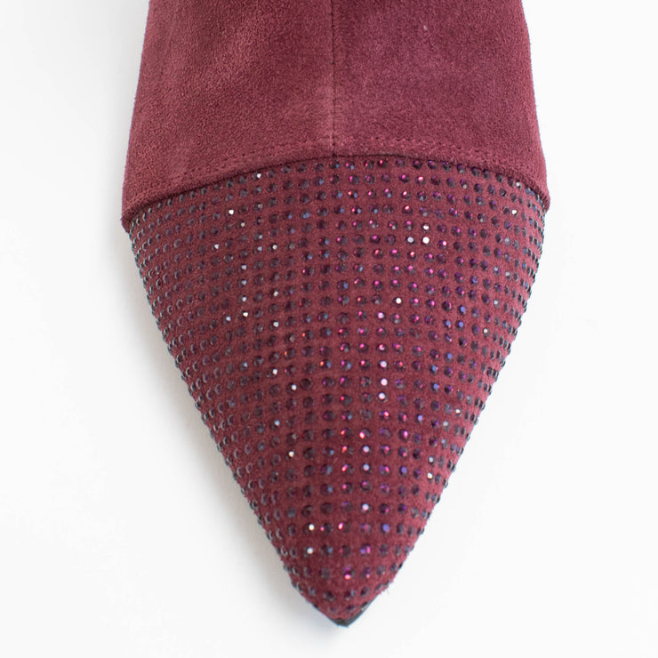 Babouche Lifestyle Zelia 2 Bordo Suede Ankle Boots toe. Size 42 womens shoes