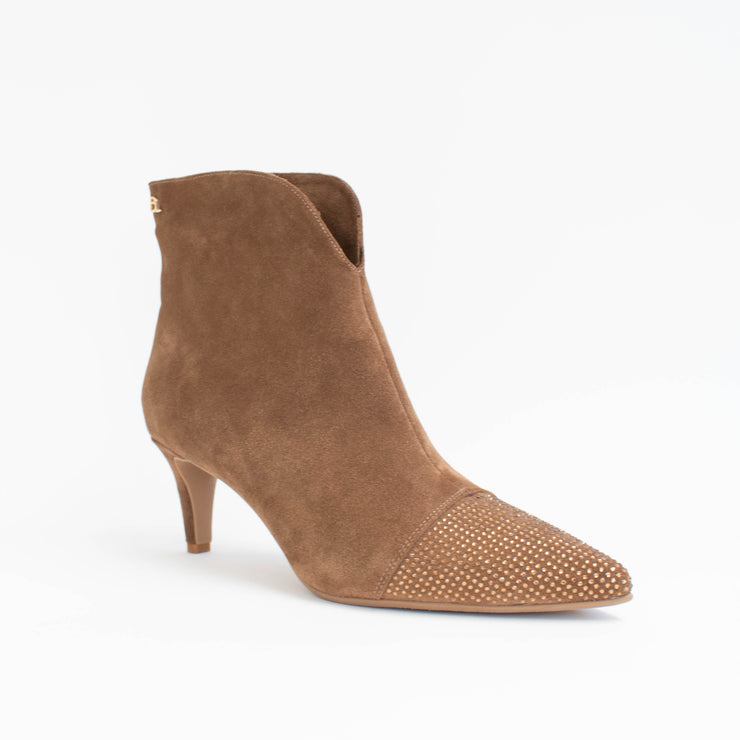 Babouche Lifestyle Zelia Cognac Gold Ankle Boots front. Size 43 womens shoes