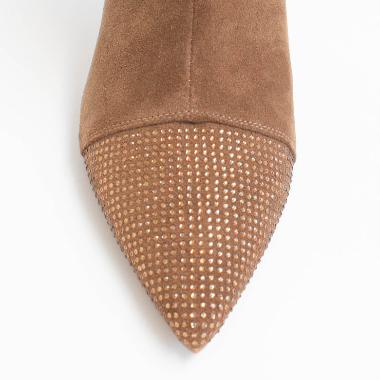 Babouche Lifestyle Zelia Cognac Gold Ankle Boots toe. Size 42 womens shoes