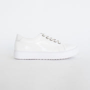 Gelato Zilch White Patent Sneakers side. Size 42 womens shoes
