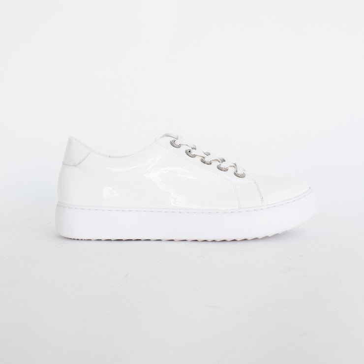 Gelato Zilch White Patent Sneakers side. Size 42 womens shoes