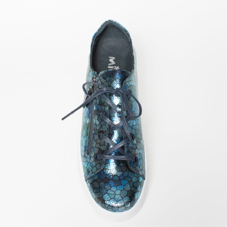 Minz Zip Pop Blue Mosaic Sneaker top. Size 42 womens shoes
