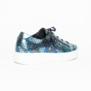 Minz Zip Pop Blue Mosaic Sneaker back. Size 44 womens shoes