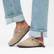 Josef Seibel Hermine 04 Taupe mule model shot. Size 43 womens shoes