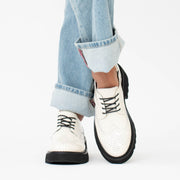 Bresley Slant Bone Patent Shoes Model Shot. Size 43 womens shoes