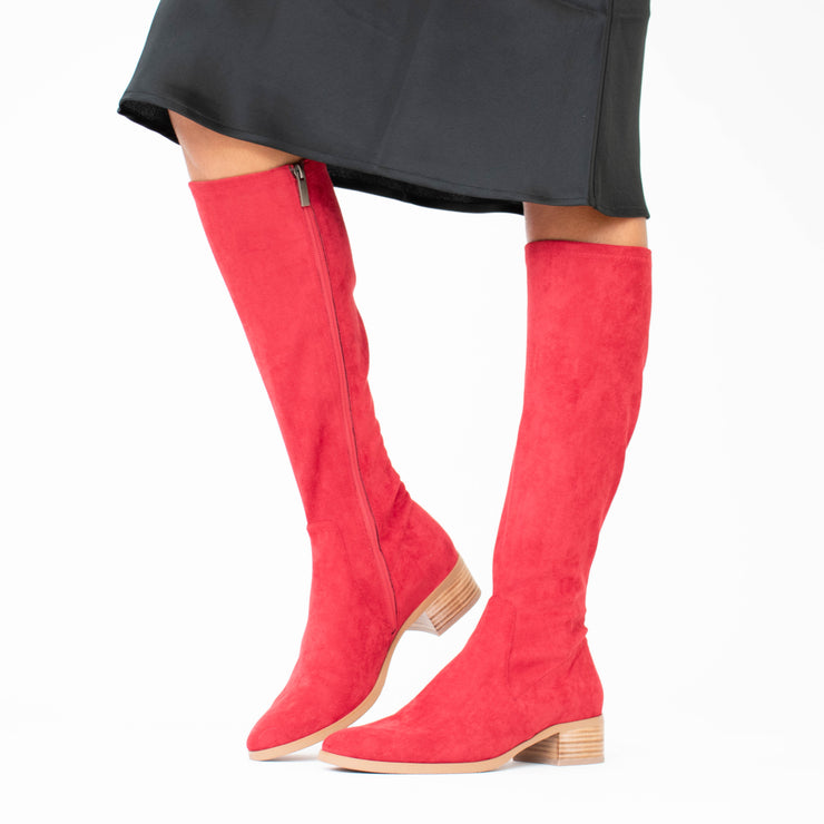 Django and Juliette Timothie Ruby Long Boot Model Shot. Size 43 womens shoes