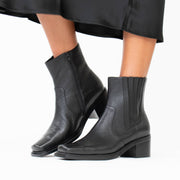 Tamara London Blanc Black Ankle Boot Model Shot. Size 43 womens shoes