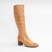 Django and Juliette Sled New Tan Long Boot front. Size 43 womens shoes
