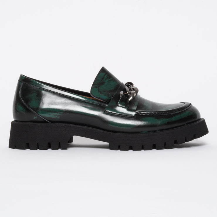 Babouche Lifestyle Rain Green Hi Shine shoe side. Womens size 45 shoes