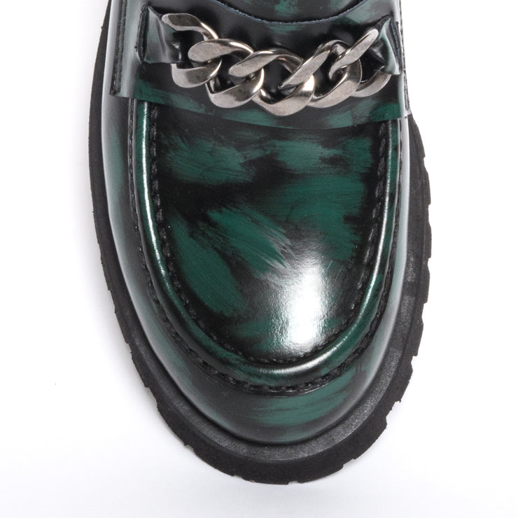 Babouche Lifestyle Rain Green Hi Shine shoe toe. Womens size 43 shoes