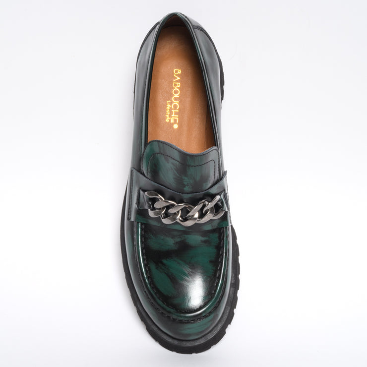Babouche Lifestyle Rain Green Hi Shine shoe top. Womens size 44 shoes