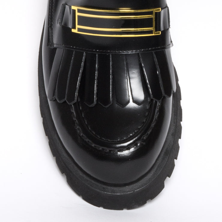 Babouche Lifestyle Reanne Black Hi Shine shoe toe. Size 44 women's shoes