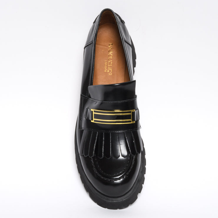 Babouche Lifestyle Reanne Black Hi Shine shoe top. Size 45 women's shoes