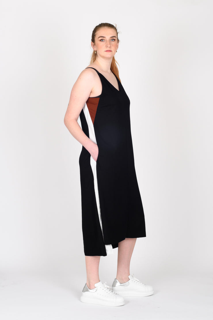 Tall model in Breaking All The Rules Dress Black for tall women