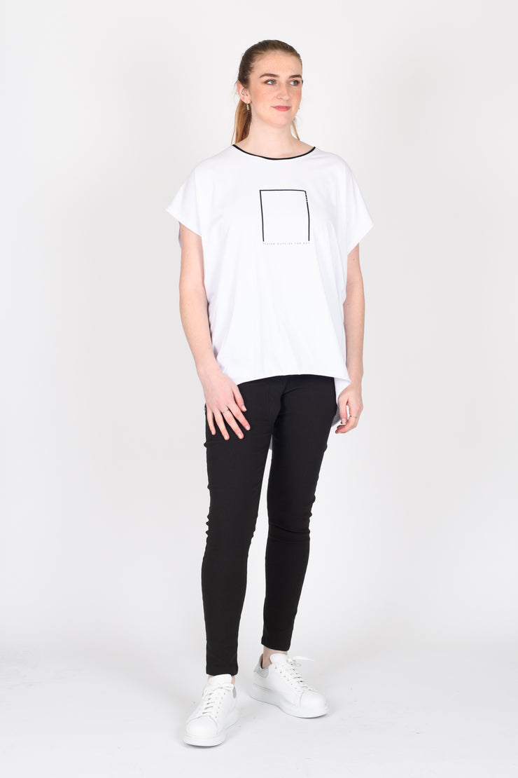 Tall woman wearing XO Rare Jeans Khaki for tall women