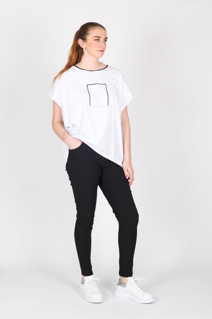 Tall woman in XO Rare Jeans Khaki for tall women