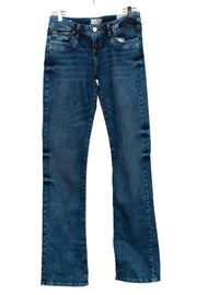 Front view of Valerie Jeans Blue Lapis with 36 inch leg length for tall women
