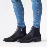 Model wearing Camden Black boots