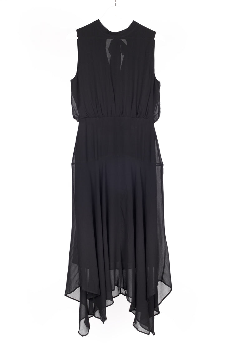 Front of Drape Dress Black for tall women