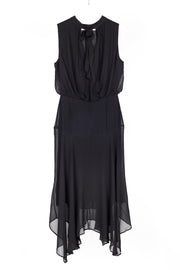 Back of Drape Dress Black for tall women
