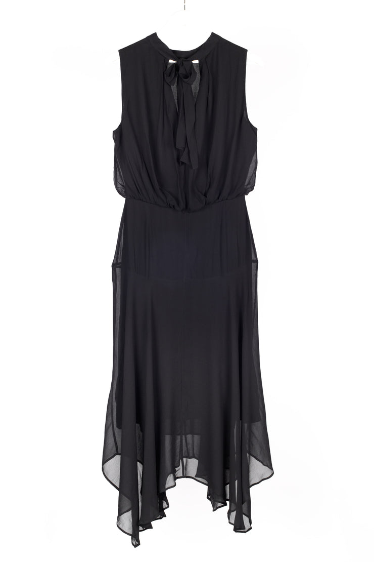 Back of Drape Dress Black for tall women