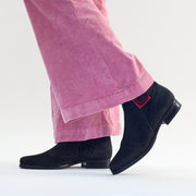 Model wearing Dansi Silvero Black Red Ankle Boots. Size 42 women’s boots