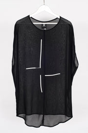 Stars Crossed Top Black front view