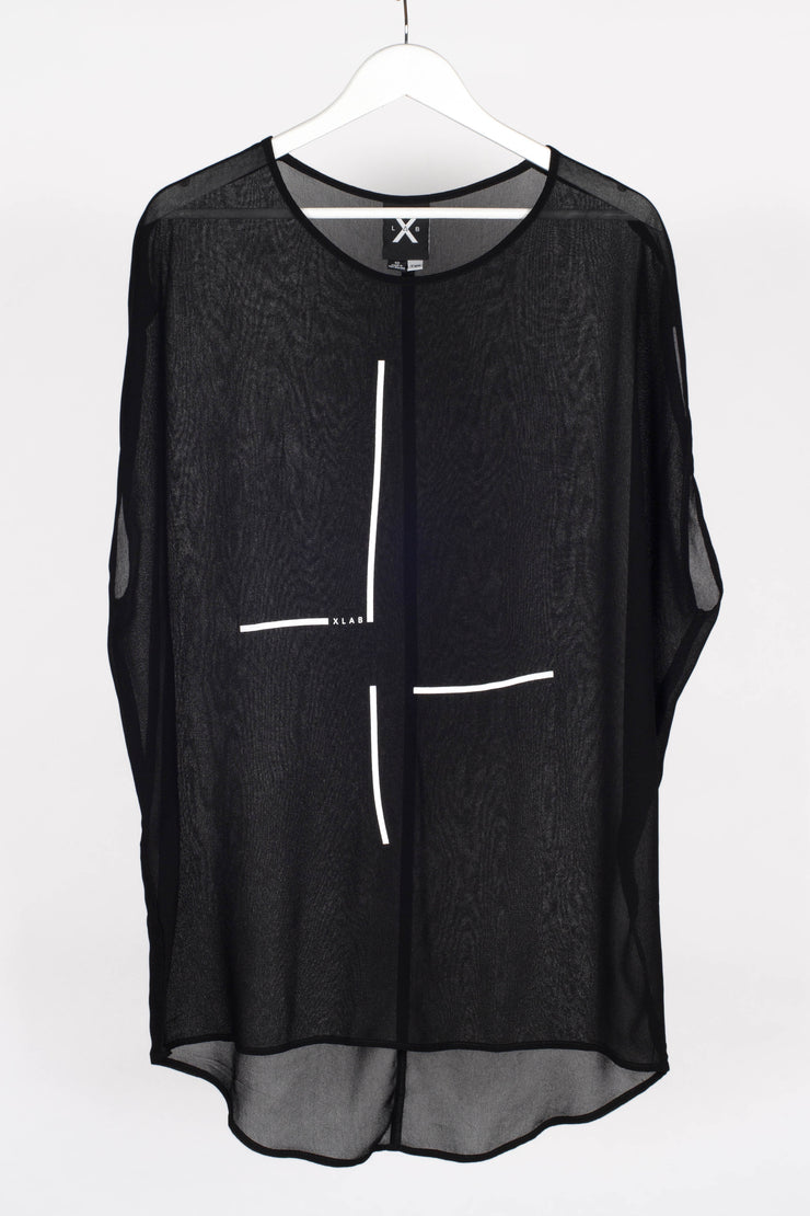 Stars Crossed Top Black front view