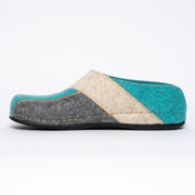 Dr Feet Hilda Aqua Mix Slipper inside. Size 45 womens shoes