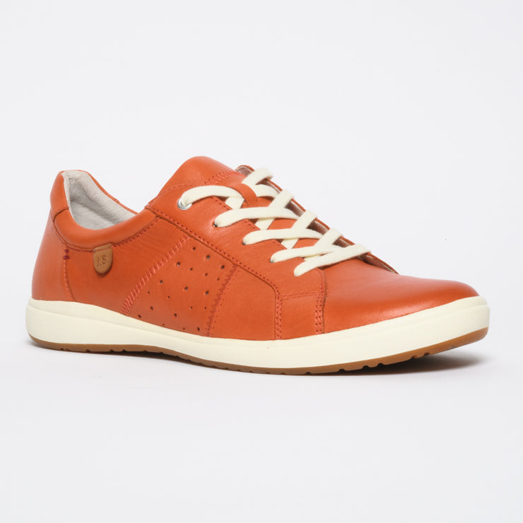 Josef Seibel Caren 01 Orange Sneakers front. Womens size 44 shoes