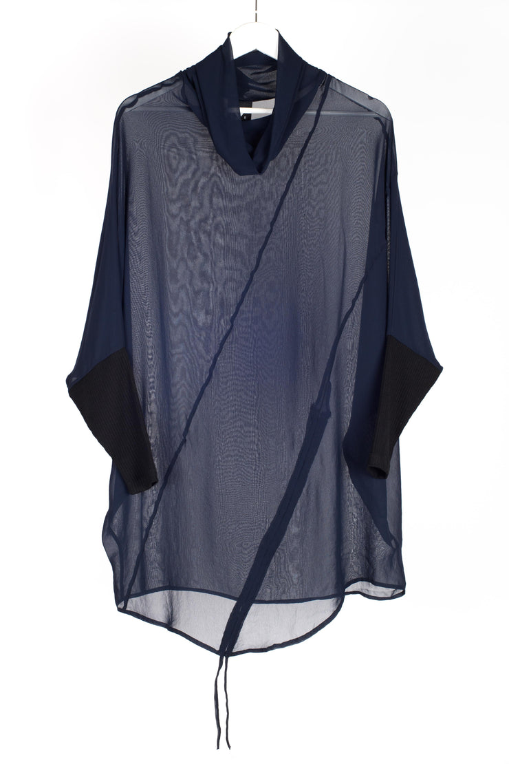 X Lab Beginnings Polo Top in Navy for tall women
