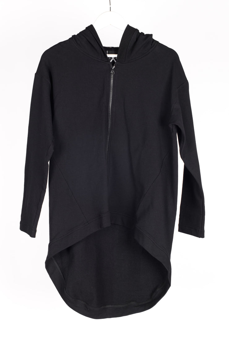 Front view of X Lab One of a kind black-black sweat for tall women