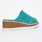 Bresley Soonas Turquoise Sandal back. Size 44 womens shoes