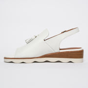 Bresley Smokey White sandal  inside. Size 46 womens shoes