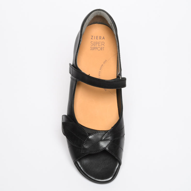 Ziera Disco Black Shoe top. Size 42 womens shoes