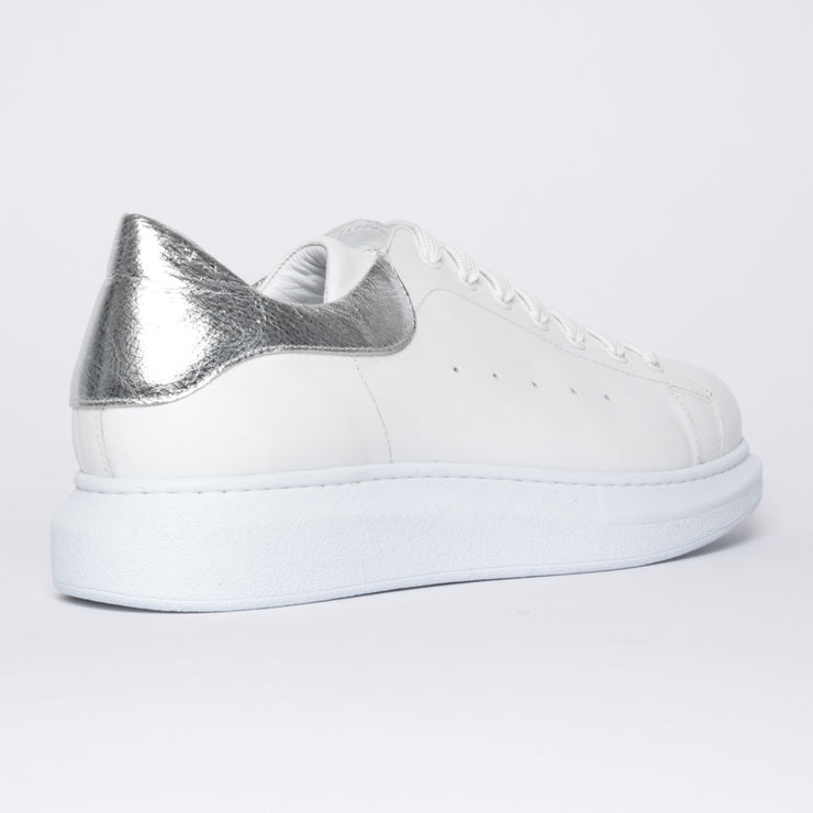 Punk White Silver back. Size 12 women's shoes
