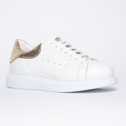 Punk White Gold front. Size 11 women's shoes