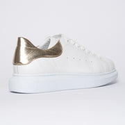 Punk White Gold back. Size 12 women's shoes.