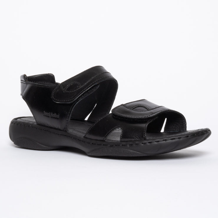 Josef Seibel Debra Black sandals front. Size 43 women's sandals