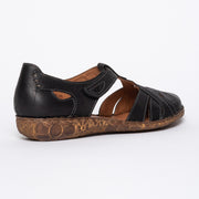 Josef Seibel Rosalie 29 Black shoes back. Size 44 women's sandals