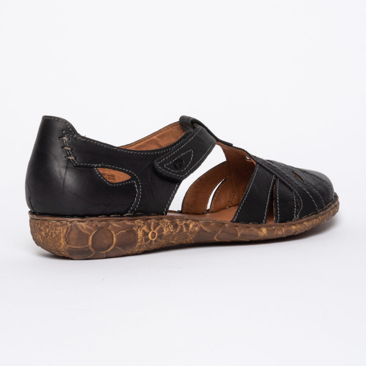 Josef Seibel Rosalie 29 Black shoes back. Size 44 women's sandals